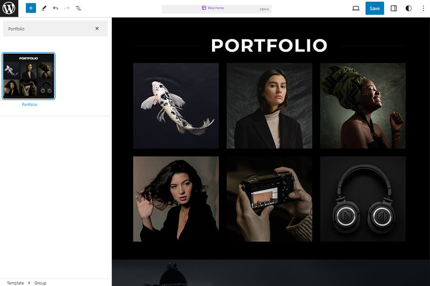 Fotografie Blocks Pro - Portfolio