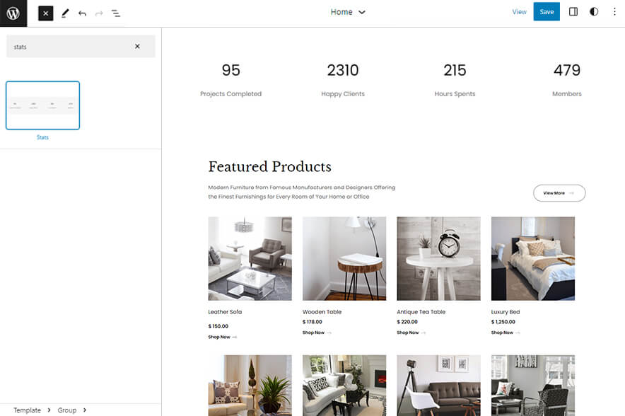 Furnitrix Pro - eCommerce WordPress Block Theme Stats