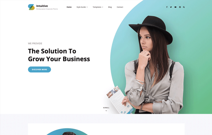 Intuitive Free Corporate WordPress Theme